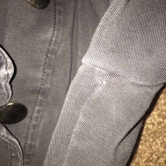 ANTHROPOLOGIE MARRAKECH Knit Cadet Button Front Jacket With Pockets Grey Small - Picture 9 of 10
